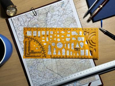 "Commander's Ruler" LD-1 Military Template