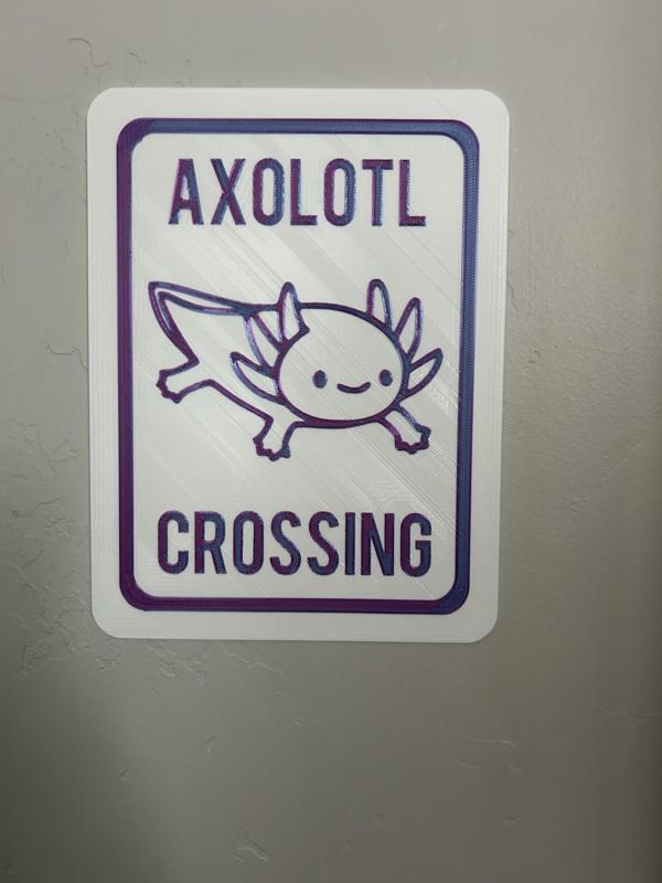 Axolotl Crossing Sign
