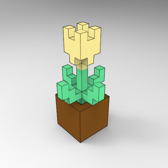 🌸 MINECRAFT -- MINECRAFT FLOWER -- WITH POT -- MODEL Nº7 🌸