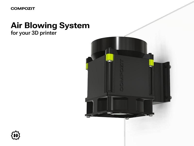 Air blowing system for 3D printer