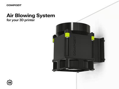 Air blowing system for 3D printer