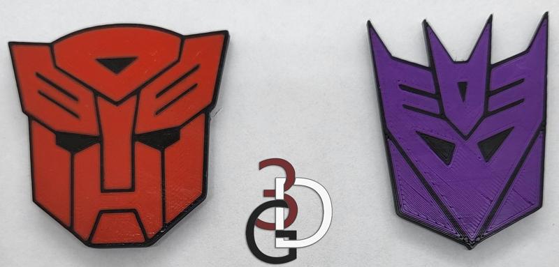 Transformers themed magnets