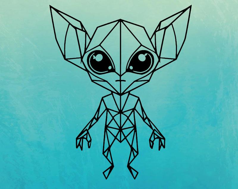 Geometric Gremlin Wallart