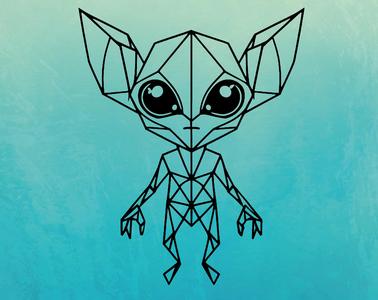Geometric Gremlin Wallart