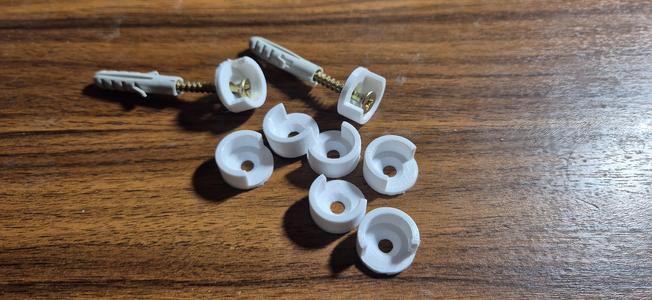 Curtain Rod Holder for 10 mm Diameter Rods with Screw Mounting