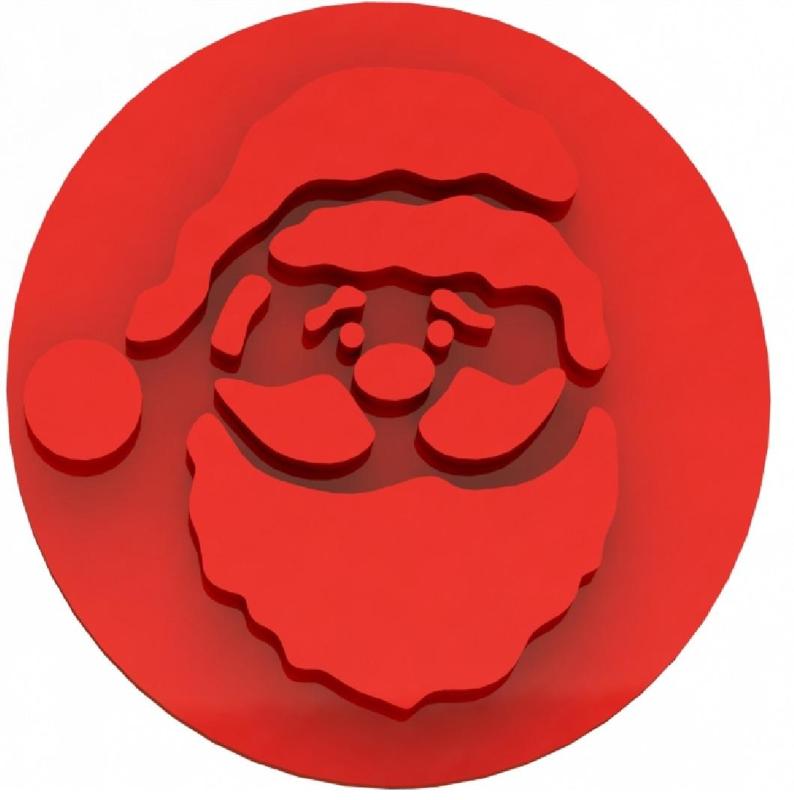 Santa Claus Christmas cookie embosser
