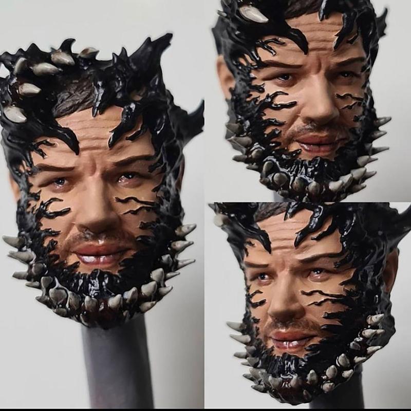 Venom Tom Hardy Head Sculpt for Custom Action Figures