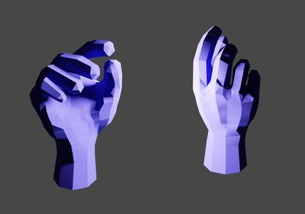 Low-poly hand