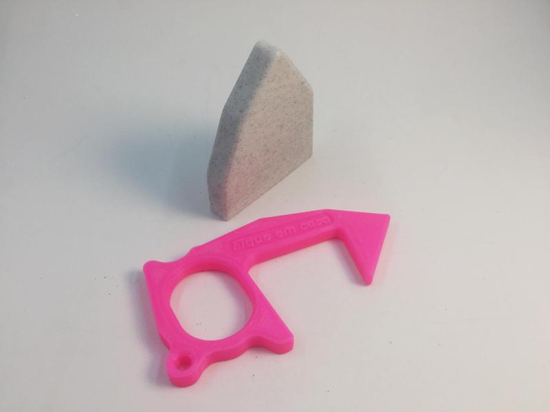 Hook for opening doors without touching hands