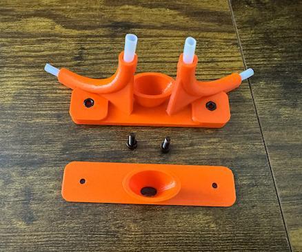 Prusa Enclosure Dual Filament Guide with Passthrough