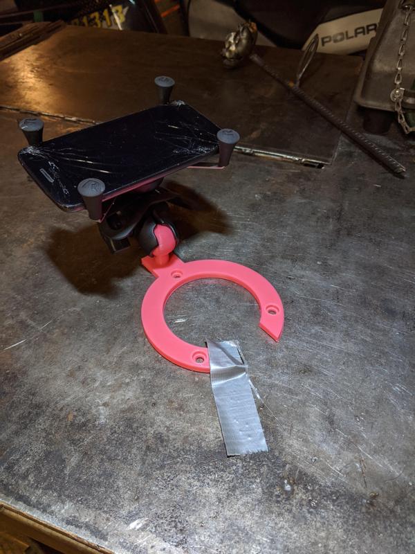 Gas tank mount phone holder base