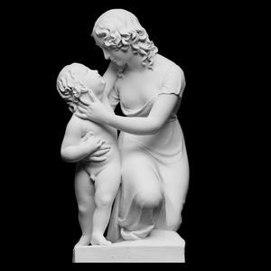 A Girl Caressing a Child