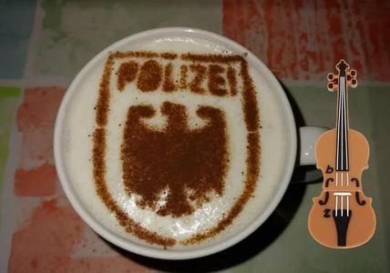 POLIZEI - coffee stencil
