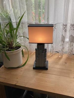 Lamp Base #6 - Art Deco Cityscape