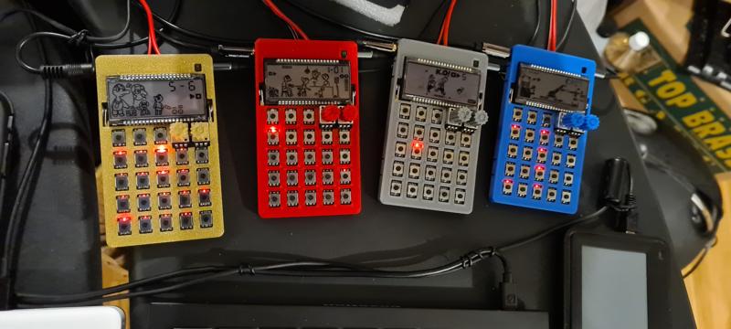 Pocket Operator Slim Case with mod for mains power cables