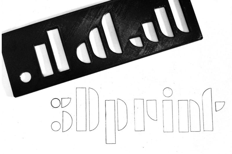 Bauhaus combination font drawing template