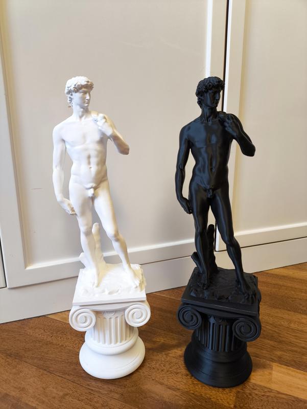 David by Michelangelo Buonarroti with ionic capitel column base