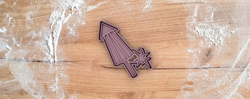 Rocket cookie cutter