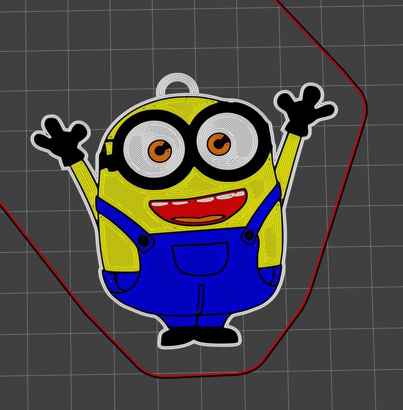 Keychain Minion - Multicolor same layer
