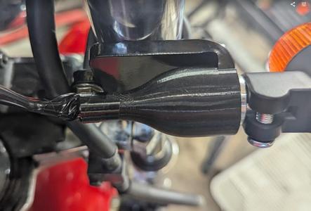 Motorcycle (Bobber) signal light wiring boot