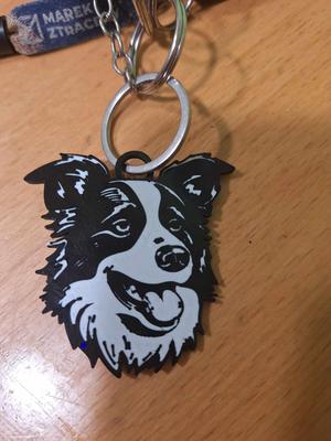 Keychain Border collie - TWO COLOR
