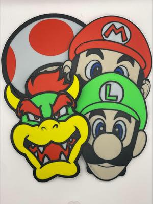 Super Mario Coasters - Same Layer Multicolour (Single Extruder)