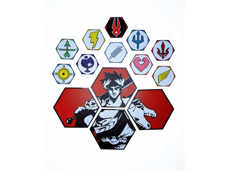 Hades boons hexagon wall art