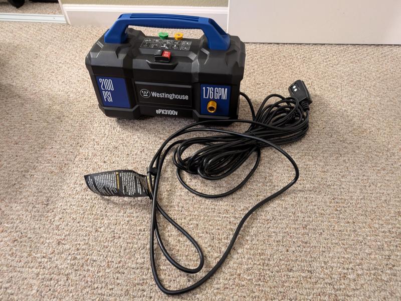 Electric cord organizer for Westinghouse ePX3100v pressure washer