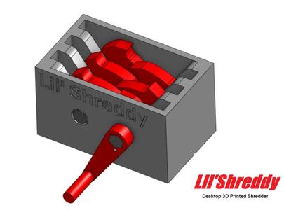 Lil Shreddy - Desktop 3D Printed Shredder  - (No Supports)