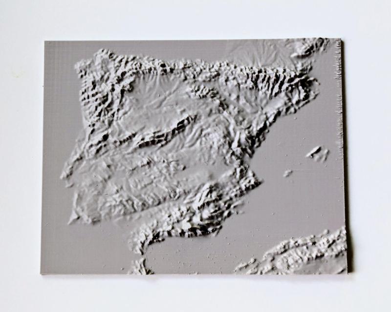 Iberian Peninsula Terrain Map