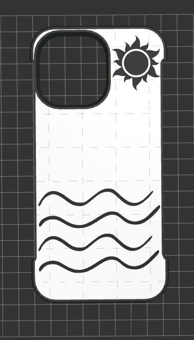 iPhone 14 Pro Max Case with Sun and Sea