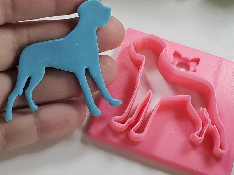 Dog Silhouette Polymer Clay Earring Cutter