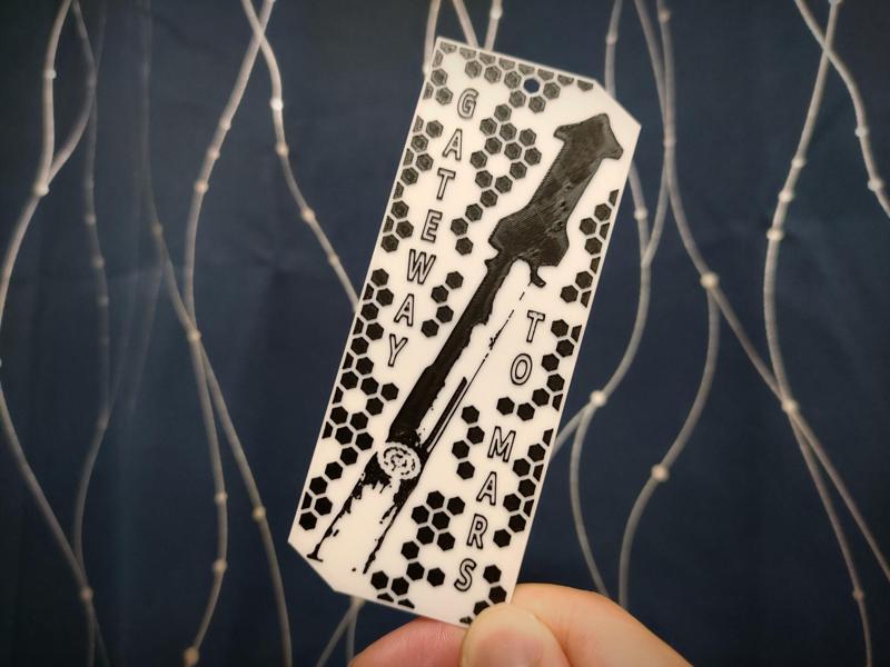 Starship bookmark black & white