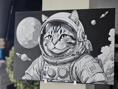 Astronaut Cat Hueforge