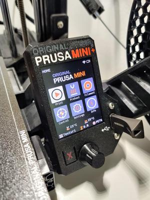 LCD cover for Original Prusa Mini/Mini+ with USB extension (Levendig)