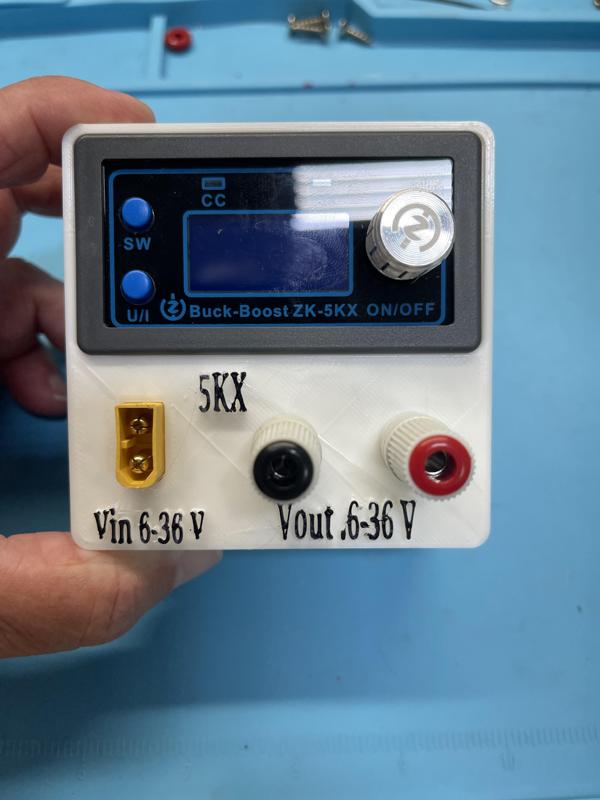 Gridfinity power supply remix to use the ZK-5KX Buck Boost