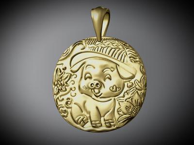 Piggy pendant