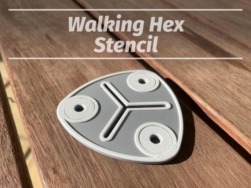 Walking Hex Stencil