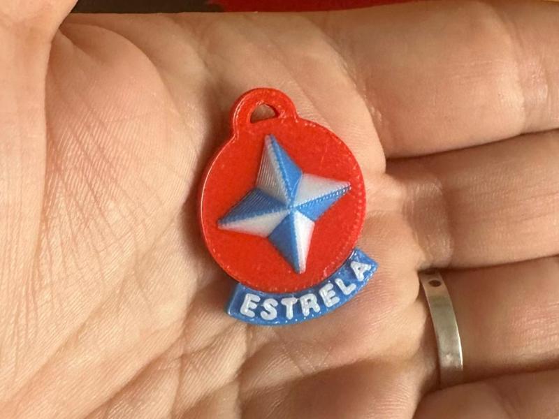 Logo Brinquedos Estrela Keychain, Pendant, Earring
