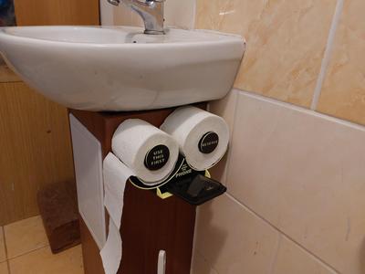 Toilet Paper and Phone Holder