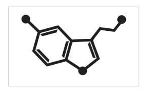 Serotonin Molecule Decoration - 2D Art