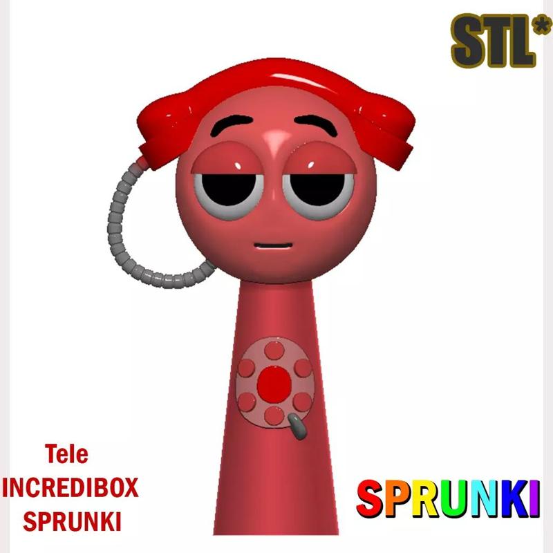 Tele Sprunki Incredibox STL 3D Character Fanart