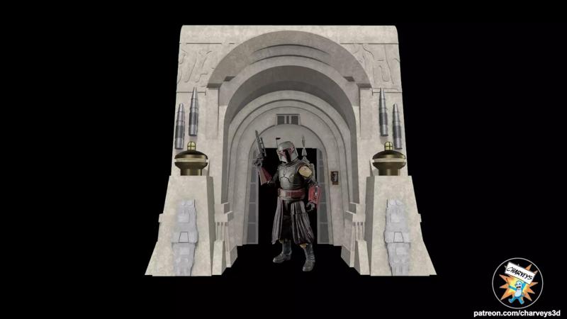 Star Wars BOBF Sanctuary Entrance Diorama for action figures