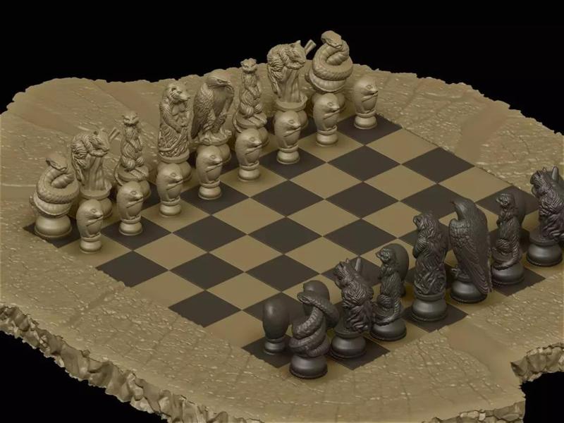 The Hobbit Beorns Cabin Chess Set 3d digital download
