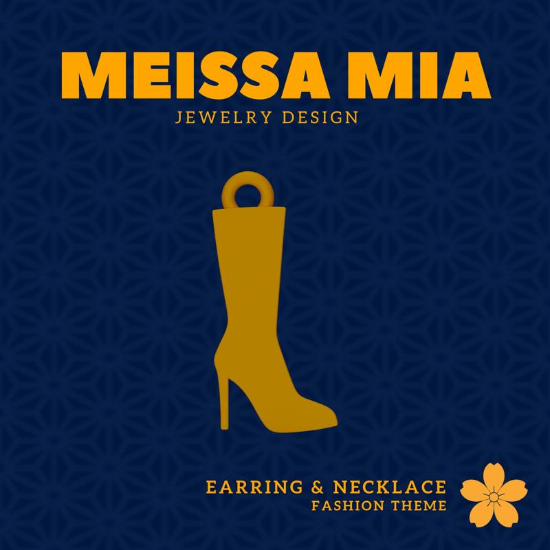 Strut in Style – 3D Print File for Shoes Earrings & Necklace - Shoes Earring - sneaker Necklace - Girl's Footware Fashion