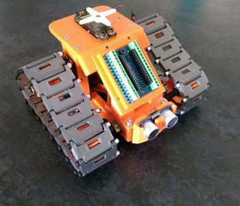 Dave-mod-Tom-Tri-Track dual servo robot chassis