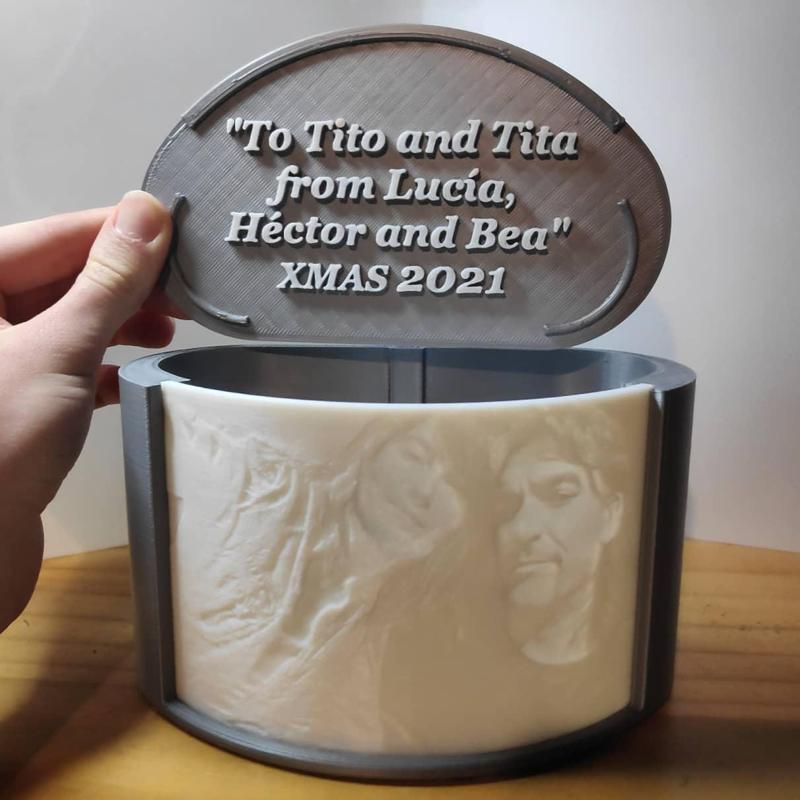 Lithophane box lamp with batery - Caja litofania lámpara con batería - Lithophane box lamp with batery