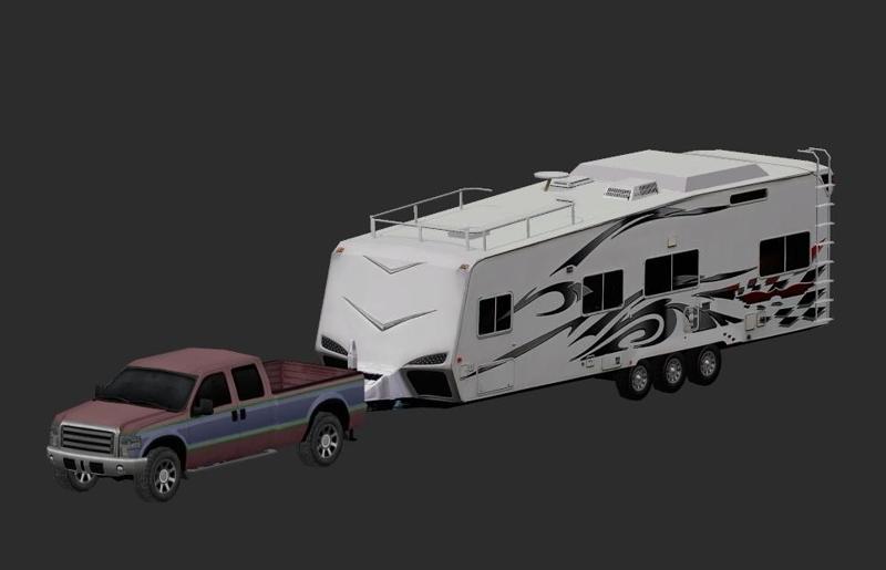 CAR AND CARAVAN FOR RACING CIRCUIT MODELS