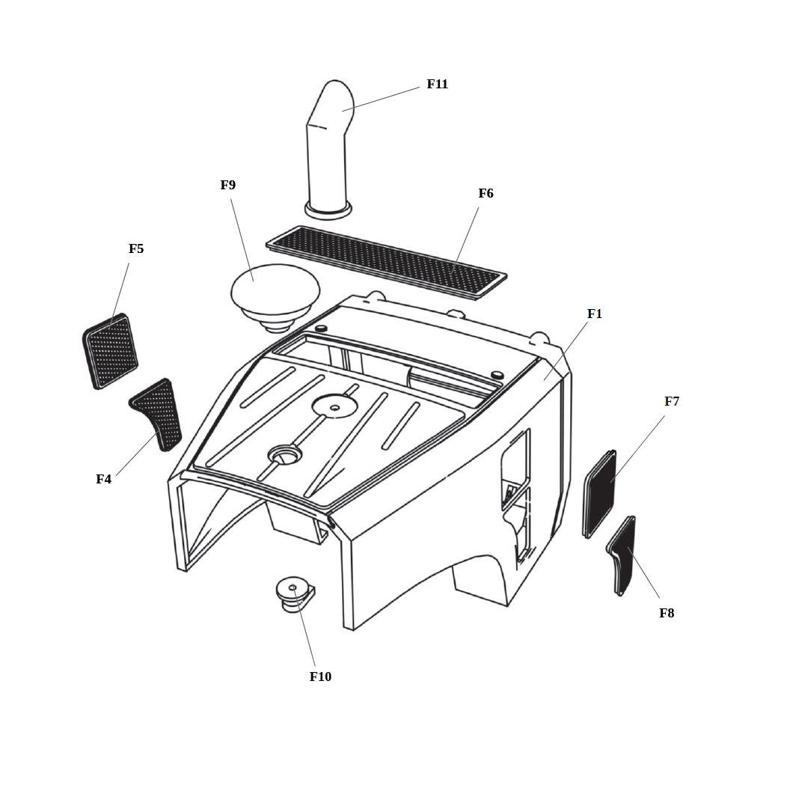 Enginer Cover Medium Wheel Loader Only