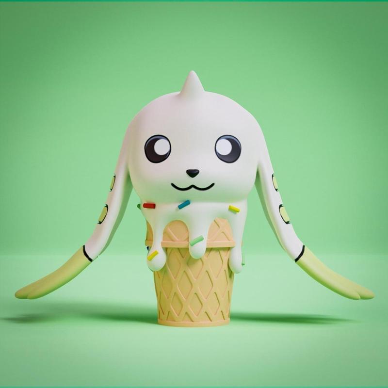 Digimon - Ice Cream Terriermon